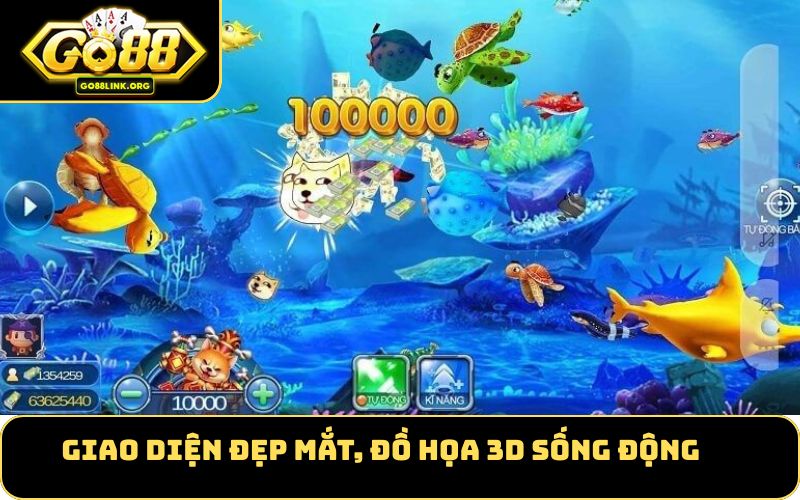 Giao diện đẹp mắt, đồ họa 3D sống động